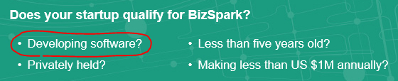criterii BizSpark